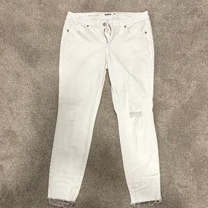 Sonoma Women's White Distressed Jeans